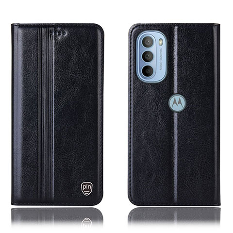 Funda de Cuero Cartera con Soporte Carcasa H05P para Motorola Moto G41 Negro