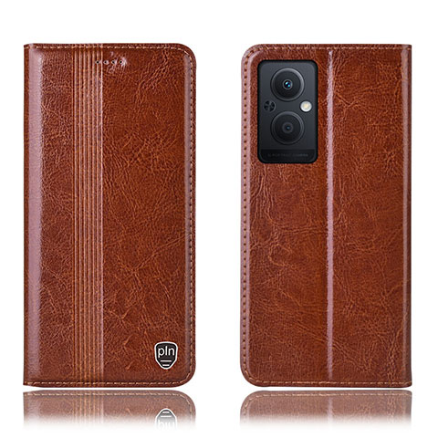 Funda de Cuero Cartera con Soporte Carcasa H05P para OnePlus Nord N20 5G Marron Claro