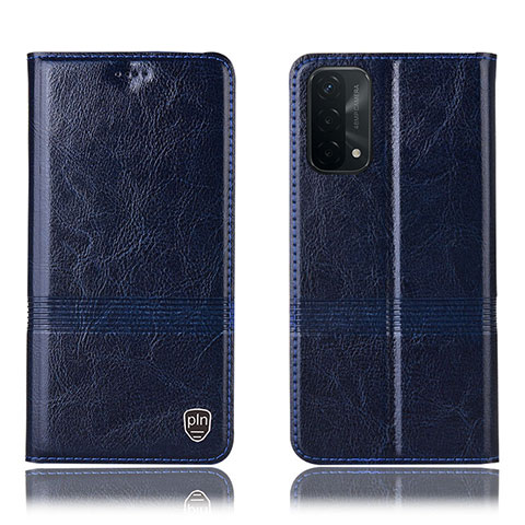 Funda de Cuero Cartera con Soporte Carcasa H05P para OnePlus Nord N200 5G Azul