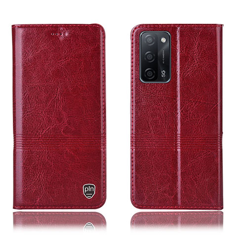 Funda de Cuero Cartera con Soporte Carcasa H05P para Oppo A53s 5G Rojo