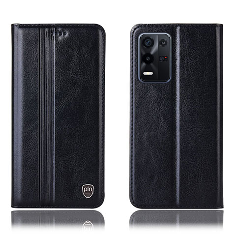 Funda de Cuero Cartera con Soporte Carcasa H05P para Oppo K9X 5G Negro