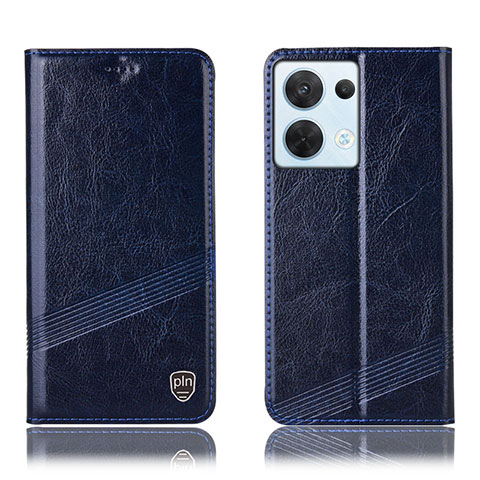 Funda de Cuero Cartera con Soporte Carcasa H05P para Oppo Reno9 5G Azul