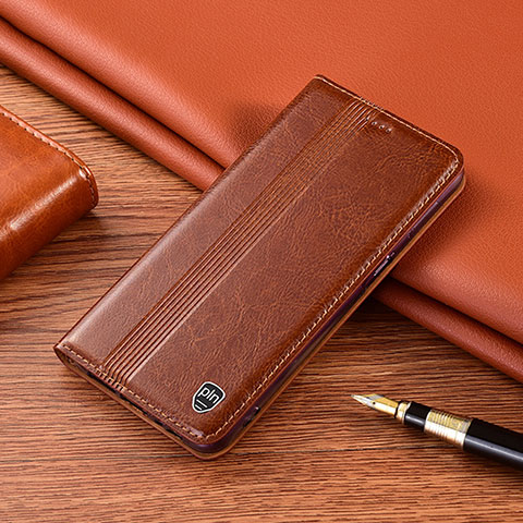 Funda de Cuero Cartera con Soporte Carcasa H05P para Samsung Galaxy Note 10 Lite Marron Claro