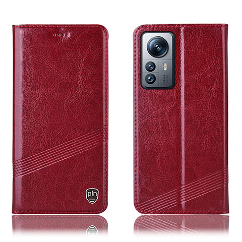 Funda de Cuero Cartera con Soporte Carcasa H05P para Xiaomi Mi 12 Lite 5G Rojo