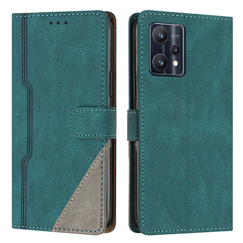 Funda de Cuero Cartera con Soporte Carcasa H05X para Realme 9 Pro 5G Verde