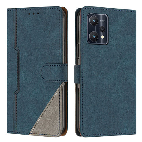 Funda de Cuero Cartera con Soporte Carcasa H05X para Realme 9 Pro+ Plus 5G Azul