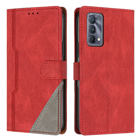 Funda de Cuero Cartera con Soporte Carcasa H05X para Realme GT Master 5G Rojo