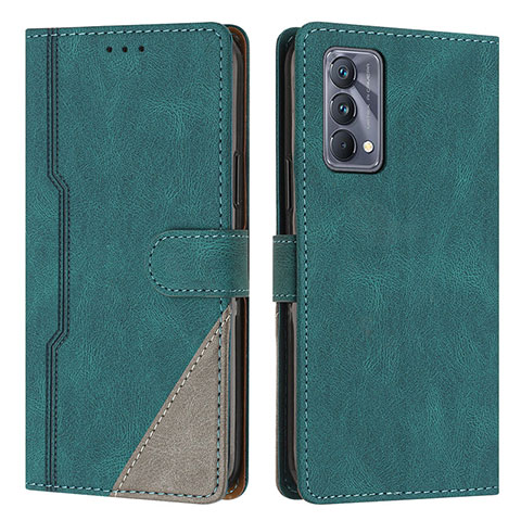 Funda de Cuero Cartera con Soporte Carcasa H05X para Realme GT Master 5G Verde