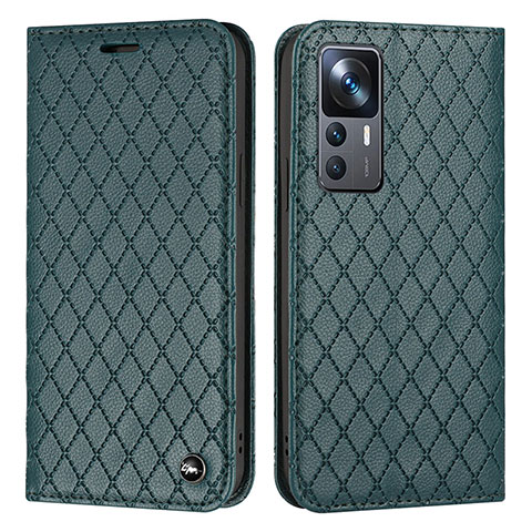 Funda de Cuero Cartera con Soporte Carcasa H05X para Xiaomi Mi 12T 5G Verde