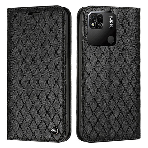 Funda de Cuero Cartera con Soporte Carcasa H05X para Xiaomi POCO C3 Negro