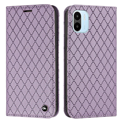 Funda de Cuero Cartera con Soporte Carcasa H05X para Xiaomi Poco C50 Morado