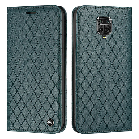 Funda de Cuero Cartera con Soporte Carcasa H05X para Xiaomi Poco M2 Pro Verde