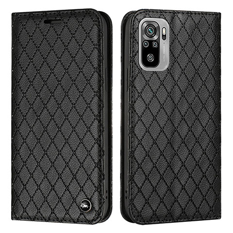 Funda de Cuero Cartera con Soporte Carcasa H05X para Xiaomi Poco M5S Negro