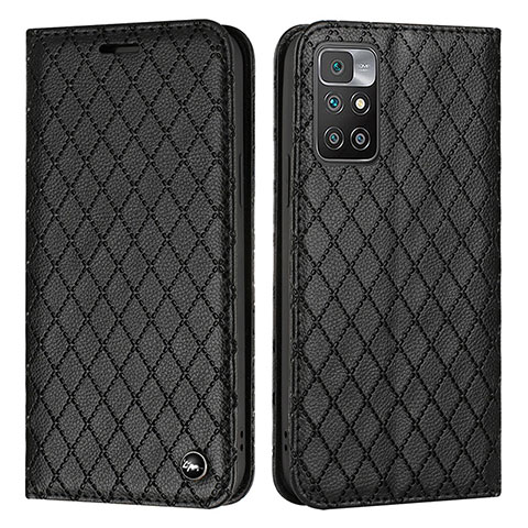 Funda de Cuero Cartera con Soporte Carcasa H05X para Xiaomi Redmi 10 (2022) Negro