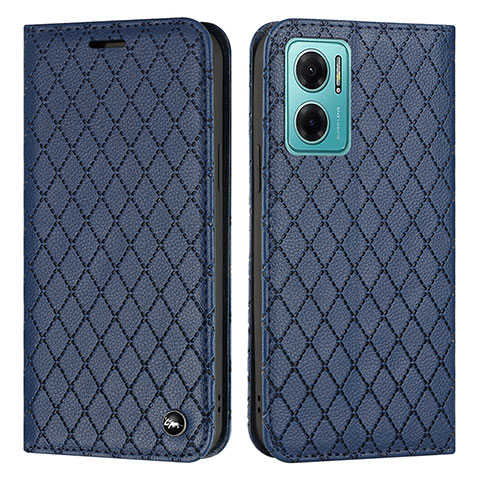 Funda de Cuero Cartera con Soporte Carcasa H05X para Xiaomi Redmi 10 5G Azul