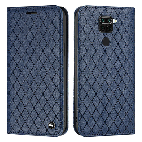 Funda de Cuero Cartera con Soporte Carcasa H05X para Xiaomi Redmi 10X 4G Azul