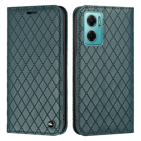 Funda de Cuero Cartera con Soporte Carcasa H05X para Xiaomi Redmi 11 Prime 5G Verde