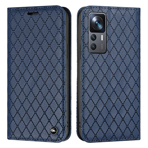 Funda de Cuero Cartera con Soporte Carcasa H05X para Xiaomi Redmi K50 Ultra 5G Azul