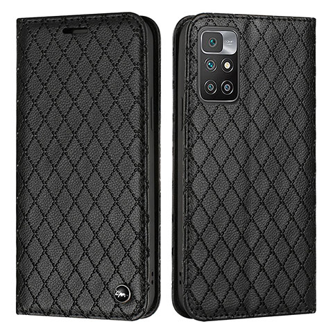 Funda de Cuero Cartera con Soporte Carcasa H05X para Xiaomi Redmi Note 11 4G (2021) Negro