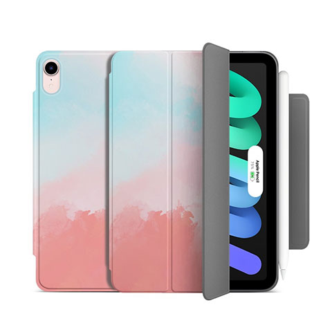 Funda de Cuero Cartera con Soporte Carcasa H06 para Apple iPad Mini 6 Multicolor