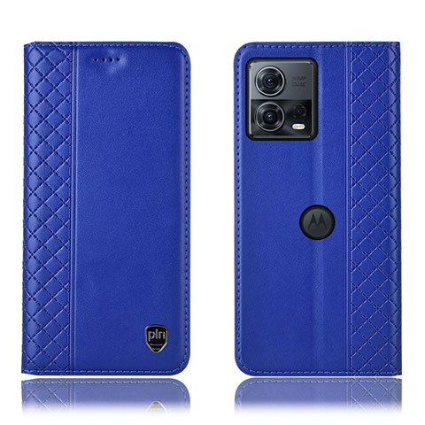 Funda de Cuero Cartera con Soporte Carcasa H06P para Motorola Moto S30 Pro 5G Azul