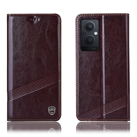 Funda de Cuero Cartera con Soporte Carcasa H06P para OnePlus Nord N20 5G Marron