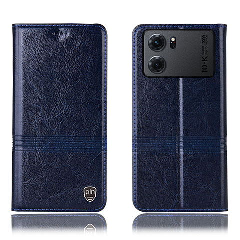 Funda de Cuero Cartera con Soporte Carcasa H06P para Oppo K10 5G Azul