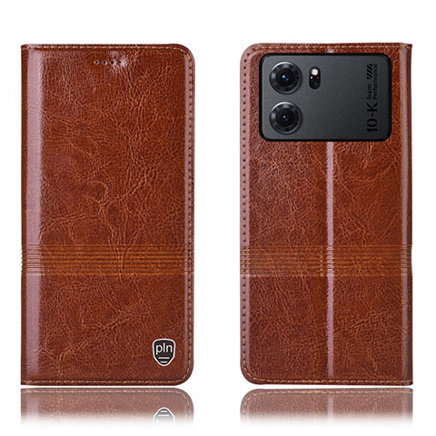 Funda de Cuero Cartera con Soporte Carcasa H06P para Oppo K10 5G Marron Claro