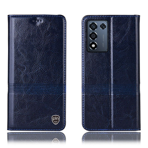 Funda de Cuero Cartera con Soporte Carcasa H06P para Oppo K9S 5G Azul