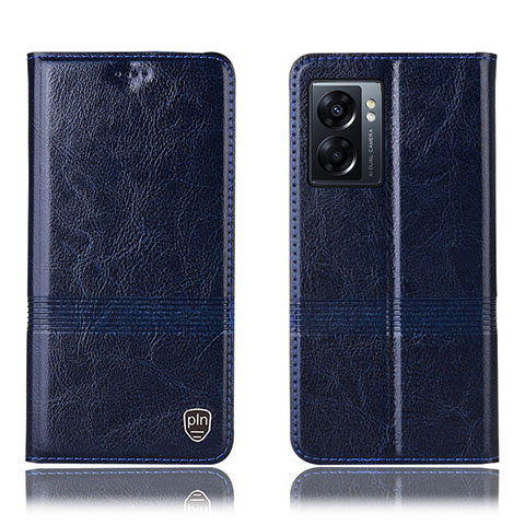 Funda de Cuero Cartera con Soporte Carcasa H06P para Realme V23 5G Azul