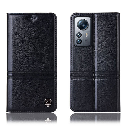 Funda de Cuero Cartera con Soporte Carcasa H06P para Xiaomi Mi 12S 5G Negro