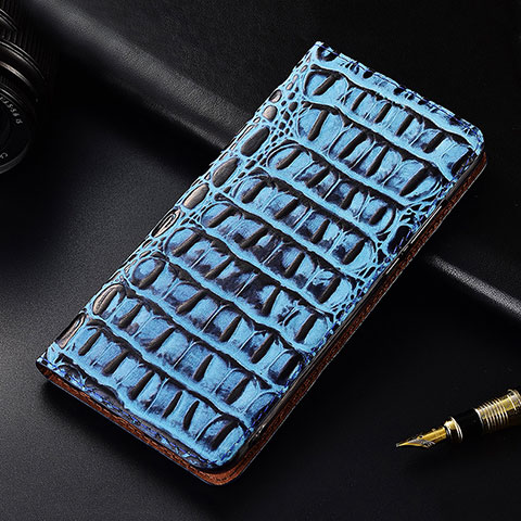 Funda de Cuero Cartera con Soporte Carcasa H07 para Apple iPhone 13 Azul