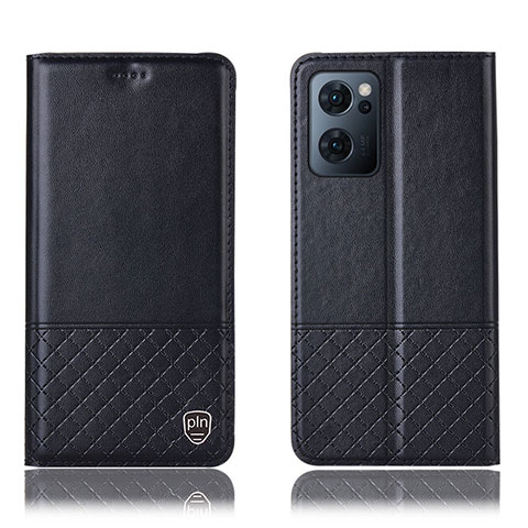 Funda de Cuero Cartera con Soporte Carcasa H07P para OnePlus Nord CE 2 5G Negro