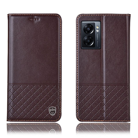 Funda de Cuero Cartera con Soporte Carcasa H07P para OnePlus Nord N300 5G Marron