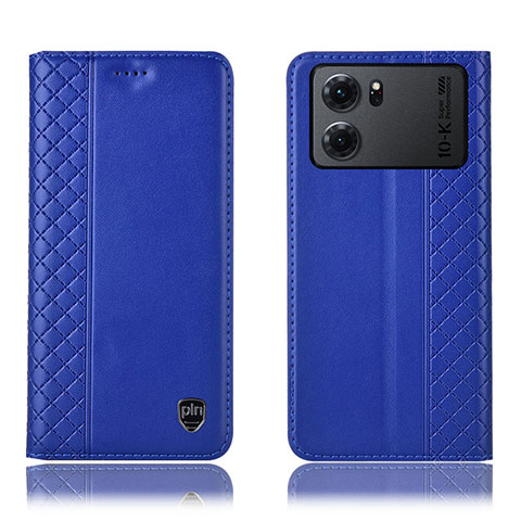 Funda de Cuero Cartera con Soporte Carcasa H07P para Oppo K10 5G Azul