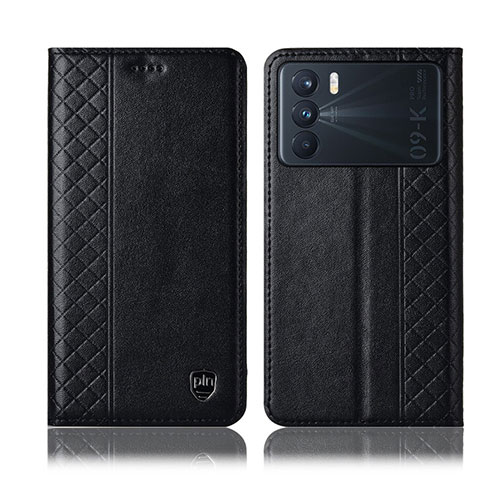 Funda de Cuero Cartera con Soporte Carcasa H07P para Oppo K9 Pro 5G Negro