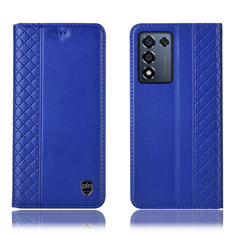 Funda de Cuero Cartera con Soporte Carcasa H07P para Oppo K9S 5G Azul