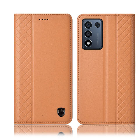 Funda de Cuero Cartera con Soporte Carcasa H07P para Realme 9 SE 5G Naranja