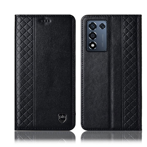 Funda de Cuero Cartera con Soporte Carcasa H07P para Realme Q3s 5G Negro