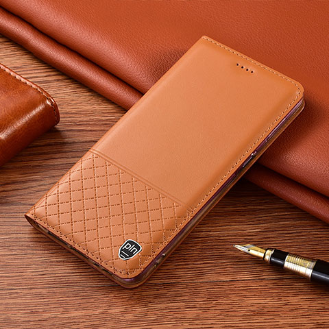 Funda de Cuero Cartera con Soporte Carcasa H07P para Xiaomi Redmi 9AT Naranja