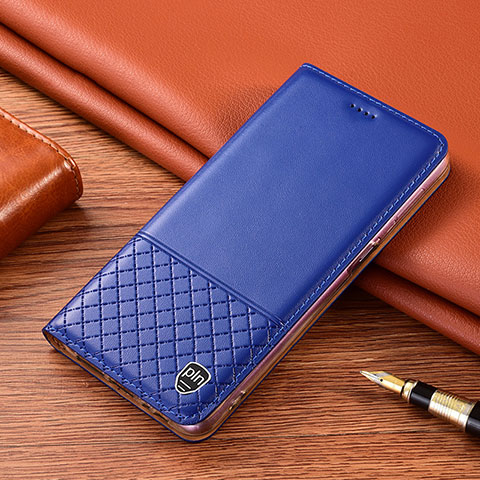 Funda de Cuero Cartera con Soporte Carcasa H07P para Xiaomi Redmi Note 10 5G Azul