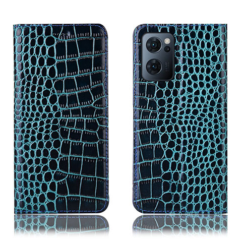 Funda de Cuero Cartera con Soporte Carcasa H08P para OnePlus Nord CE 2 5G Azul