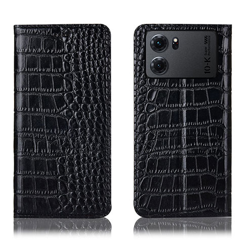 Funda de Cuero Cartera con Soporte Carcasa H08P para Oppo K10 5G Negro