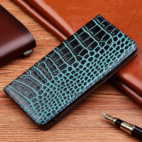 Funda de Cuero Cartera con Soporte Carcasa H08P para Vivo Y75s 5G Azul