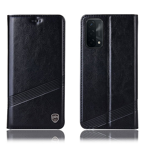 Funda de Cuero Cartera con Soporte Carcasa H09P para OnePlus Nord N200 5G Negro