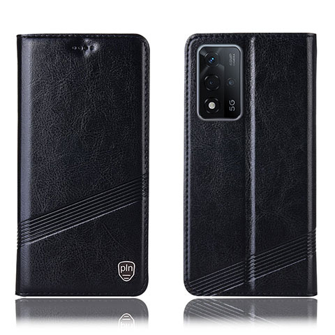 Funda de Cuero Cartera con Soporte Carcasa H09P para Oppo A93s 5G Negro