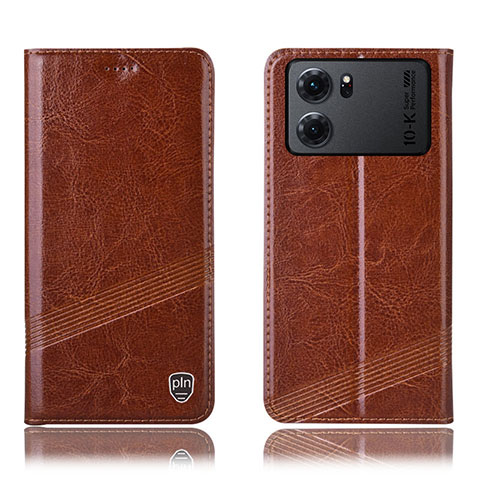 Funda de Cuero Cartera con Soporte Carcasa H09P para Oppo K10 5G Marron Claro