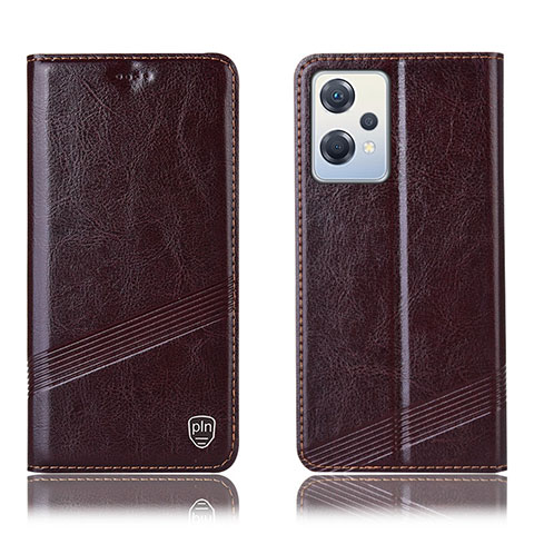 Funda de Cuero Cartera con Soporte Carcasa H09P para Oppo K10X 5G Marron