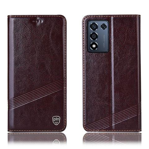 Funda de Cuero Cartera con Soporte Carcasa H09P para Oppo K9S 5G Marron