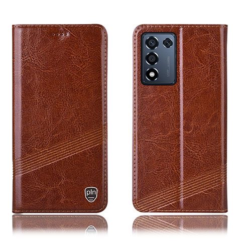 Funda de Cuero Cartera con Soporte Carcasa H09P para Oppo K9S 5G Marron Claro